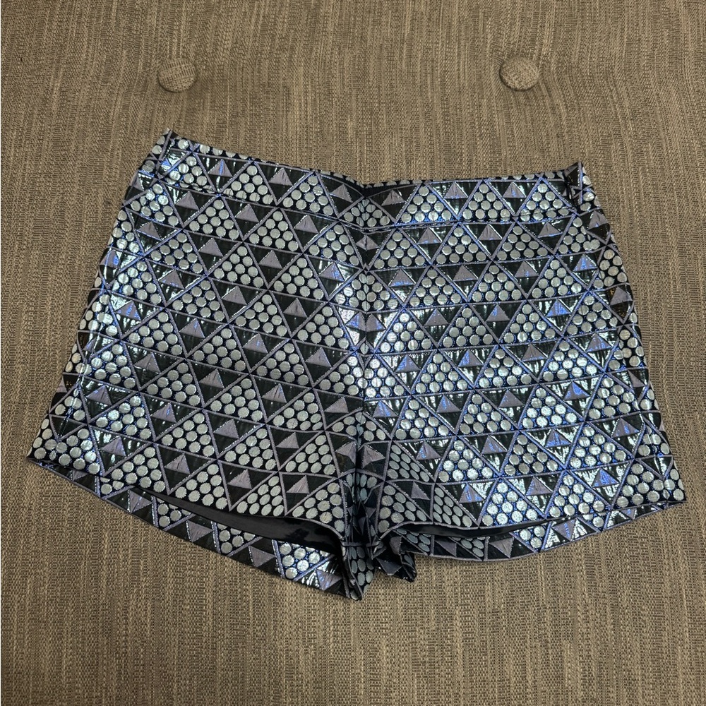 Women’s J. Crew Black and Silver Geometric Shorts